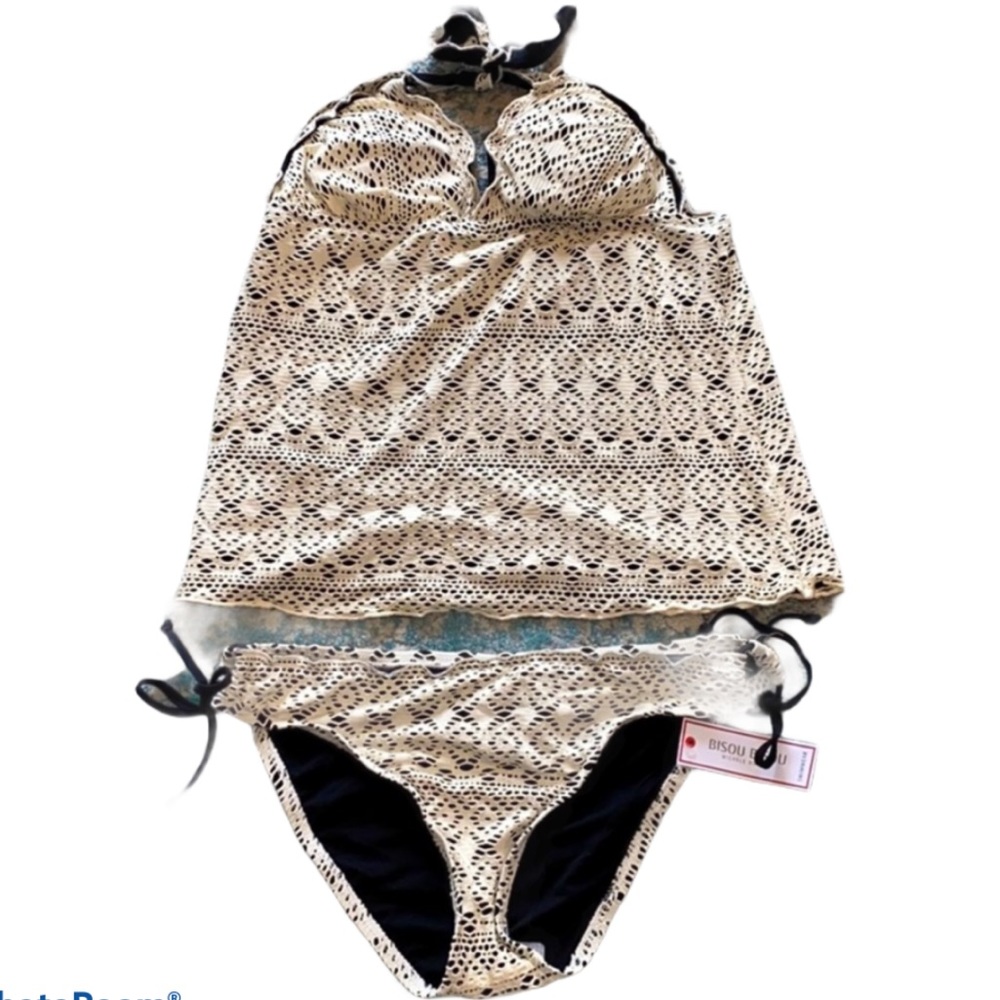 ⭐️NWT Bisou Bisou Crocheted Tankini ⭐️